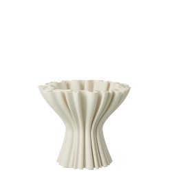 Vase Ondulé en porcelaine 3D  – Blanc