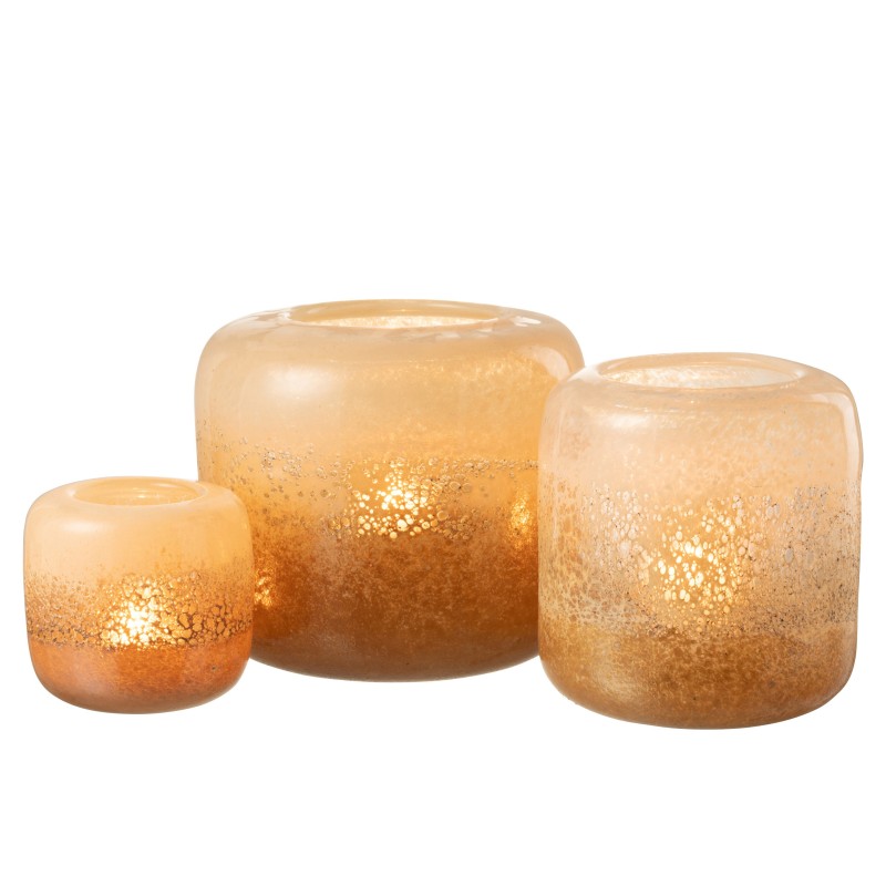 Vase en verre marron/beige