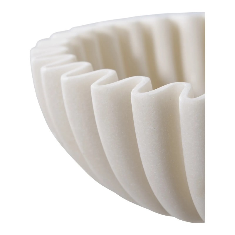 Coupelle décorative plissée -beige OLGA