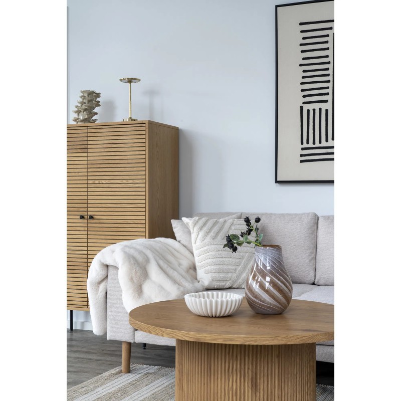 Coupelle décorative plissée -beige OLGA