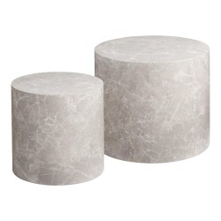 Ensemble tables d'appoint effet marbre
