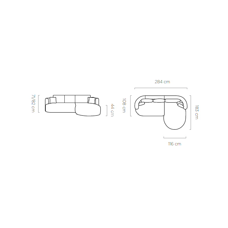 Canapé convertible NUAGE PERSONNALISABLE