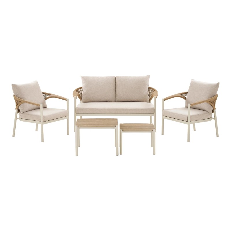 Ensemble salon de jardin et table basse LOUNA