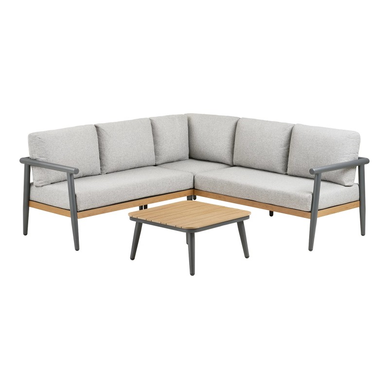 Esemble fauteuil d'angle de jardin et table basse GALET