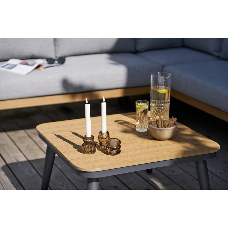 Esemble fauteuil d'angle de jardin et table basse GALET