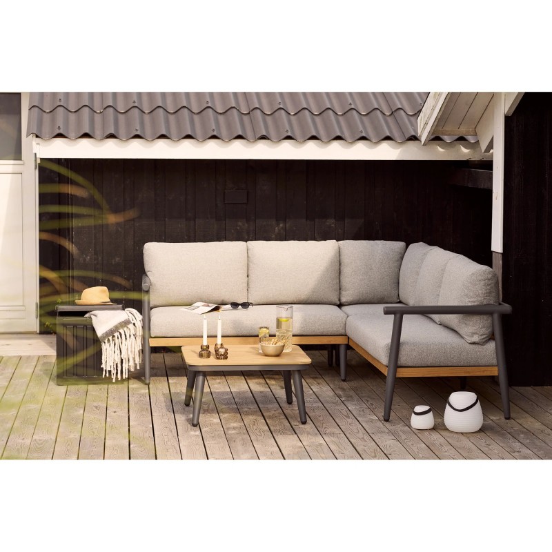 Esemble fauteuil d'angle de jardin et table basse GALET
