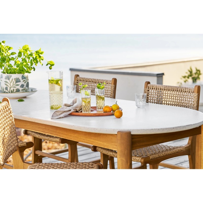 Table de jardin terrazzo et bois d'acacia TERRA
