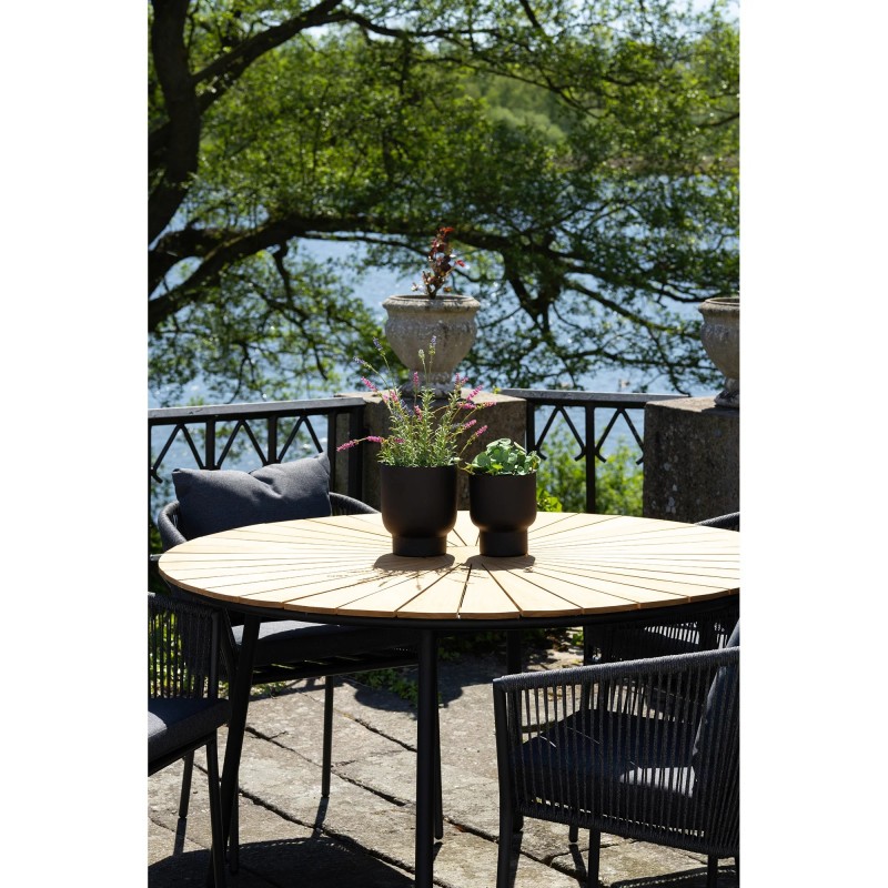 Table de jardin ronde teck SOLA