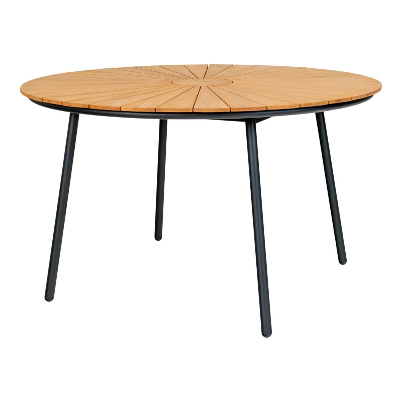 Table de jardin ronde teck SOLA