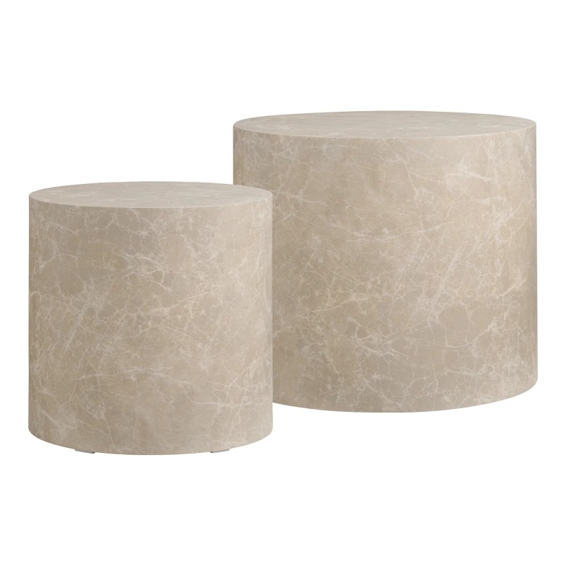 Ensemble de 2 tables basses rondes ALINA