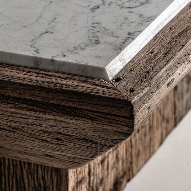 Table basse artisanale d'exception marbre MIKA