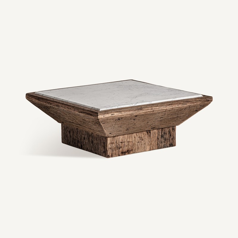 Table basse artisanale d'exception marbre MIKA