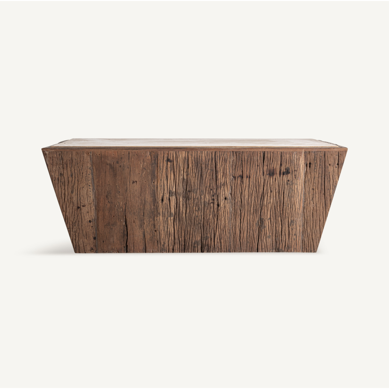 Table basse artisanale d'exception marbre MIKA