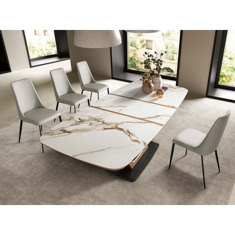 Table de repas extensible céramique NEVADA